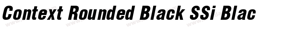 Context Rounded Black SSi Black字体转换